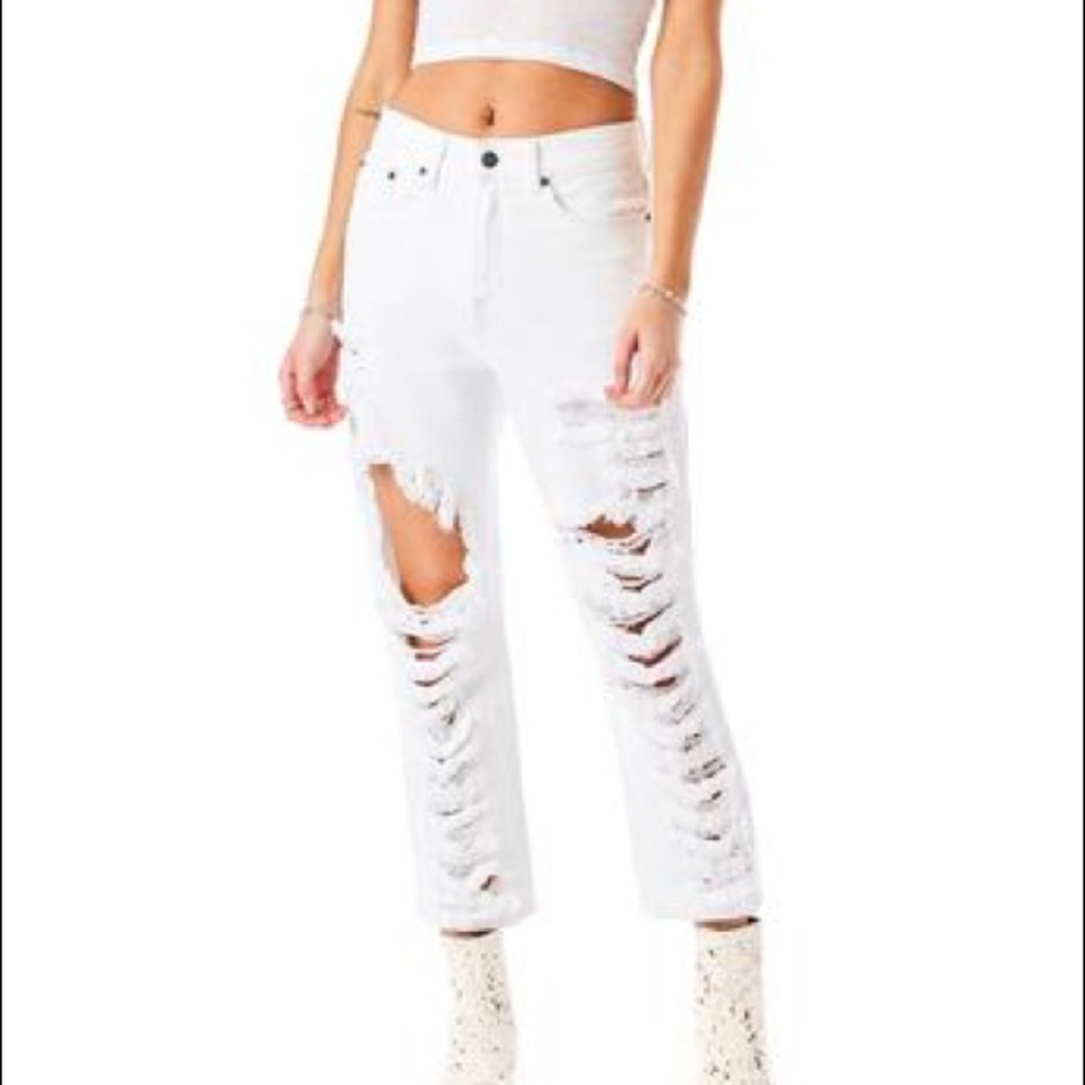 Carmar ripped white jeans
